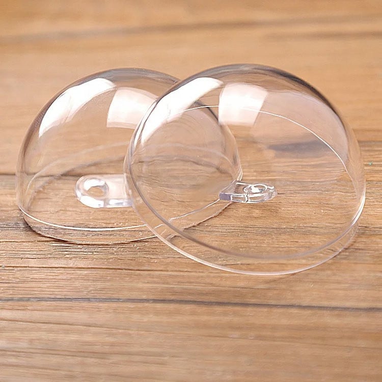 Kerst Transparante ballen 10 cm
