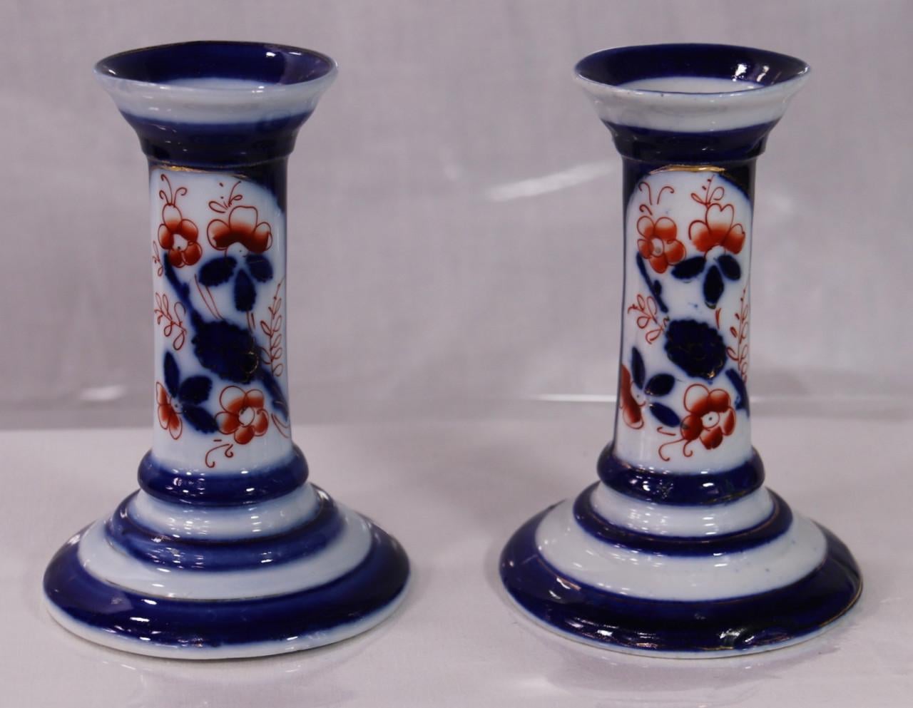 2 porseleinen Kandelaars