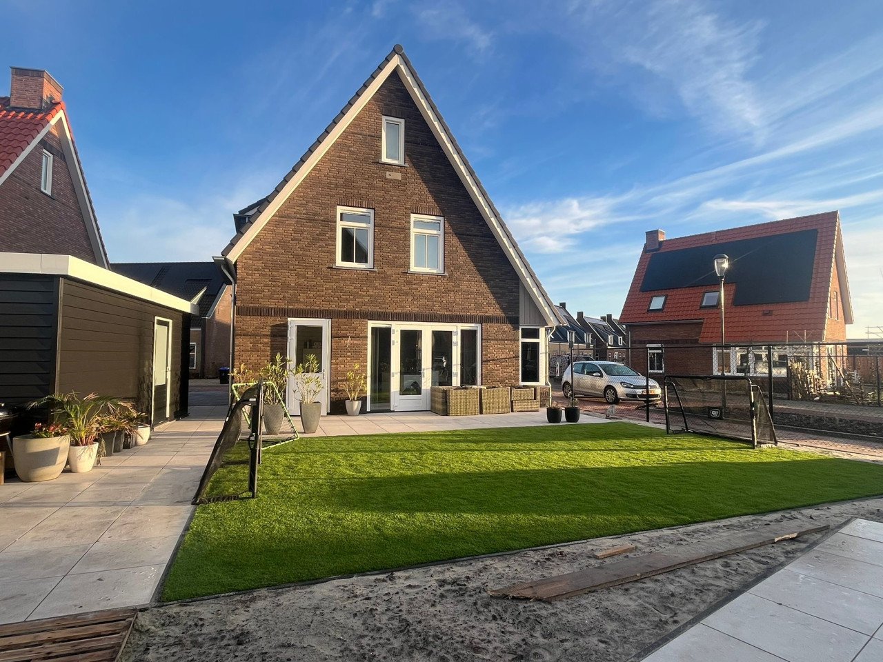 Tuin terras oprit bestrating