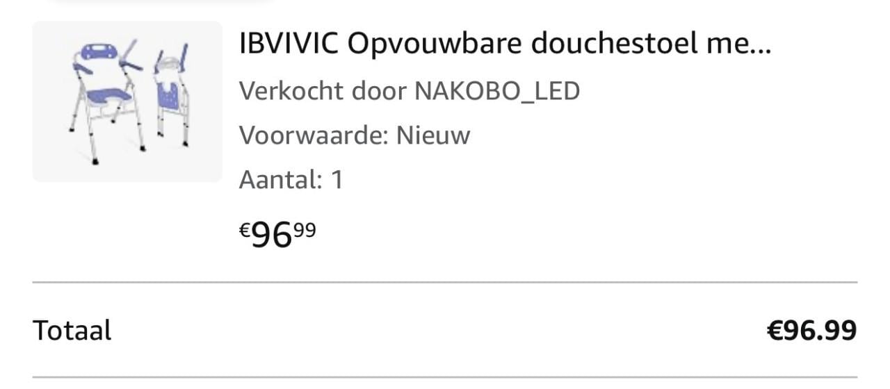 Opvouwbare douchestoel - nooit gebruikt- nieuw in doos