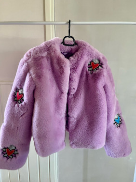 Jas shoeby fluffy mee parels