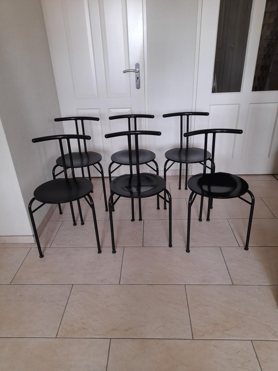 6 x Vintage postmoderne Italiaanse stoel jaren 80 (in goede staat )