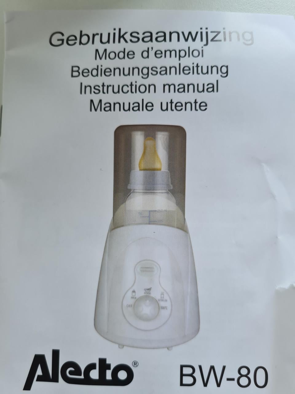 Nieuw in doos !  Alecto BW-80 flessen- en babyvoedingverwarmer.