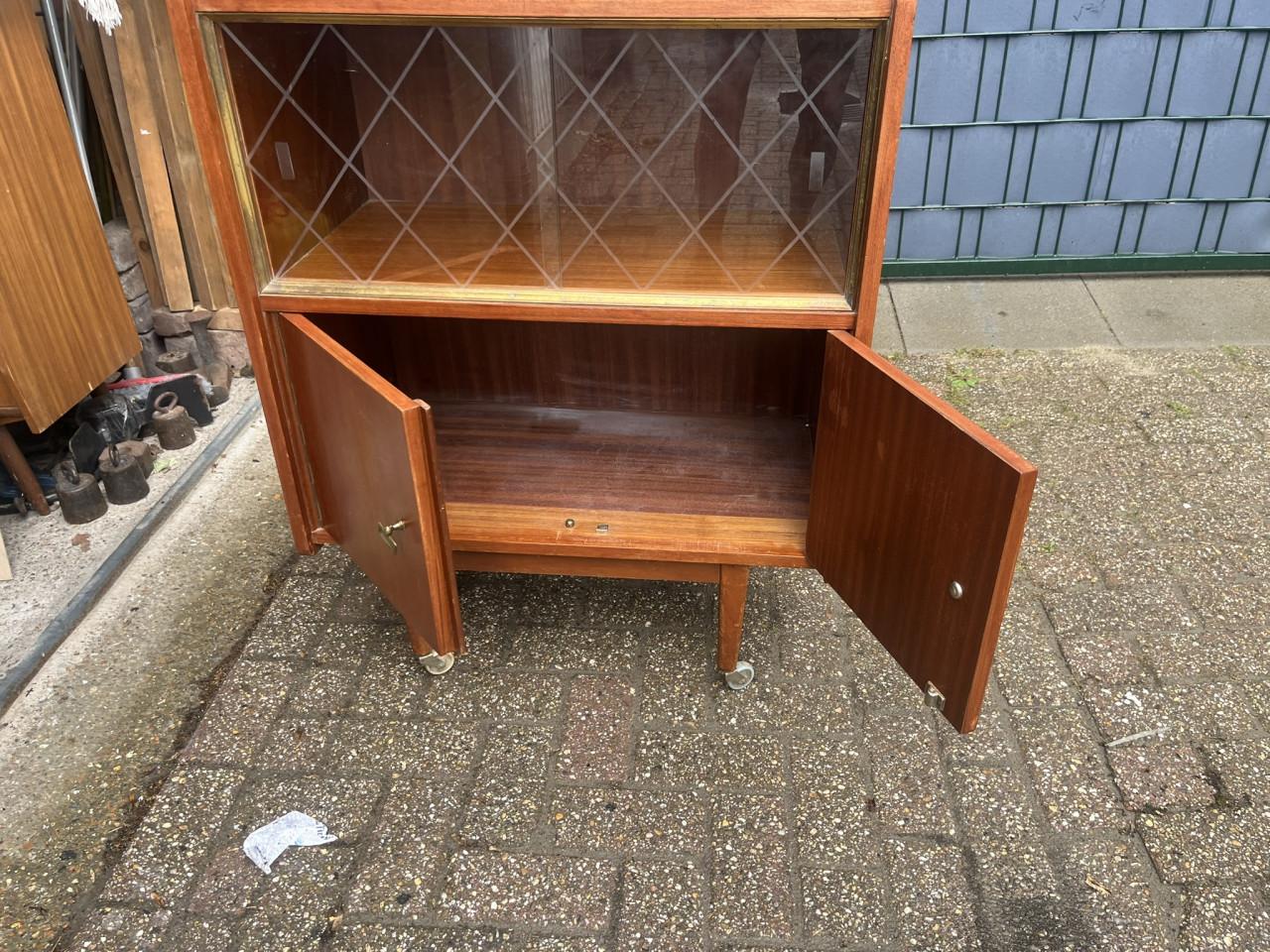 Vitrinekast Vintage mid-century
