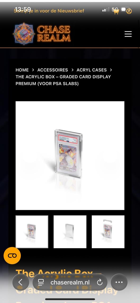 The Acrylic Box – Graded Card Display Premium (voor PSA Slabs)