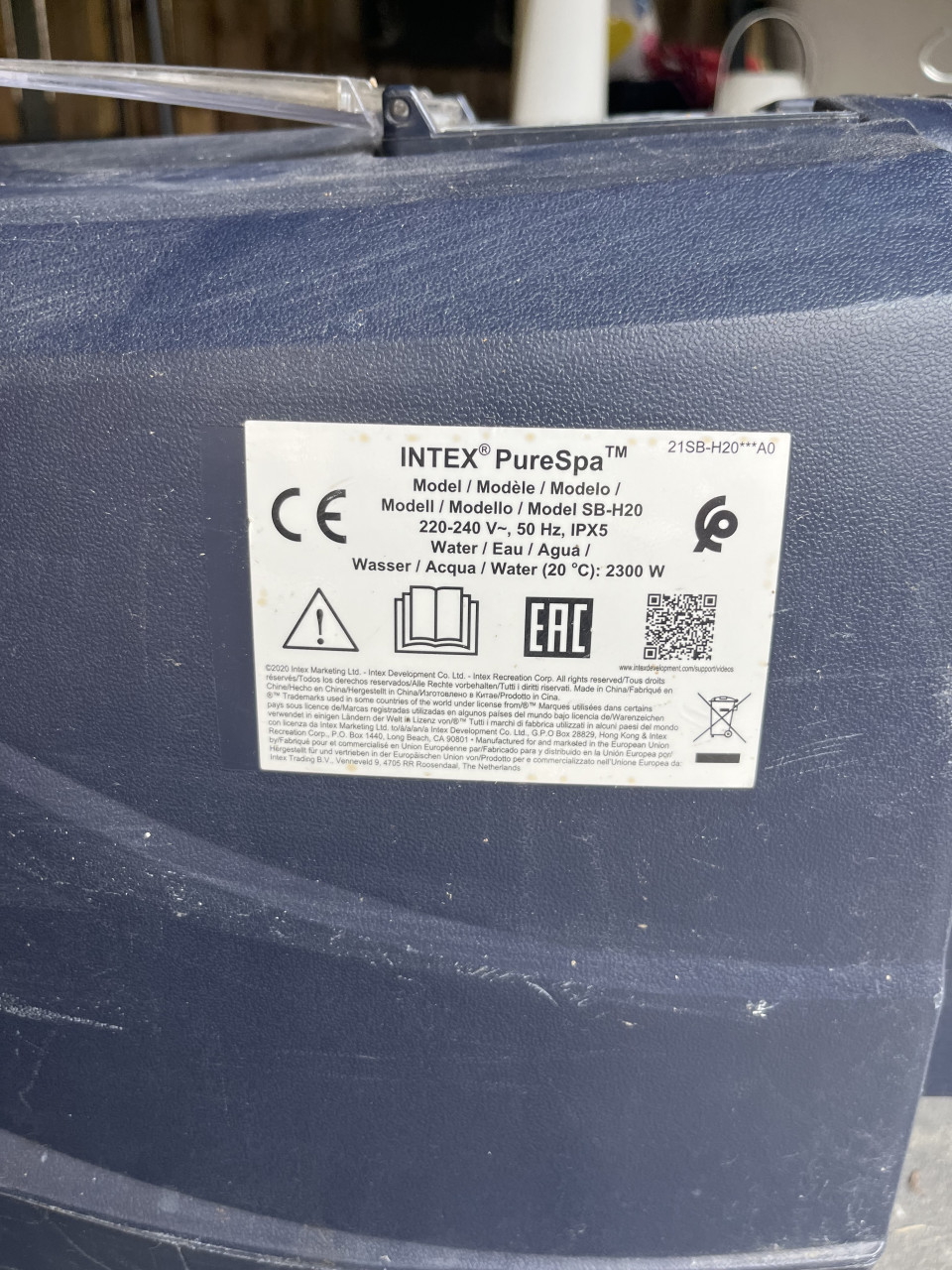 Intex pure spa pomp