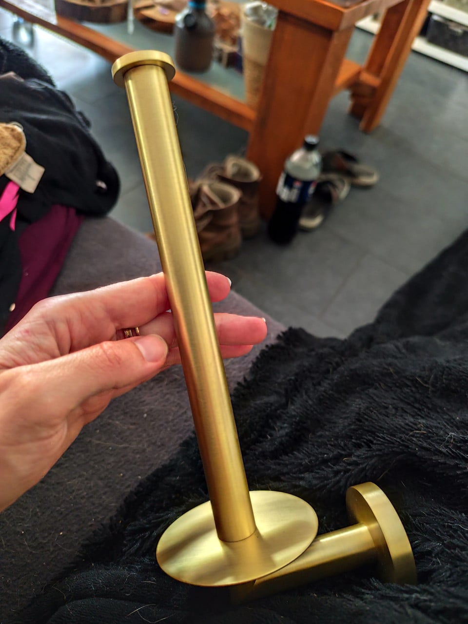 Rolhouder Geborsteld Messing/Goud – Nieuw