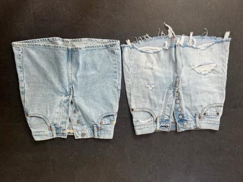 2 jeansrokjes Levi’s Strauss mt W23
