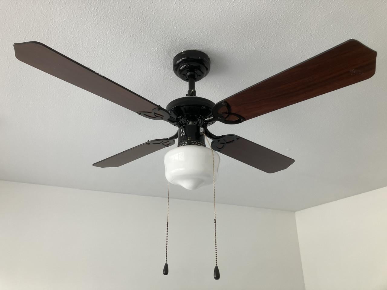 Plafondventilator met lamp