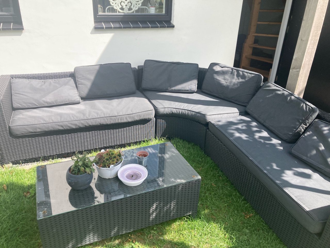 Loungebank zwart