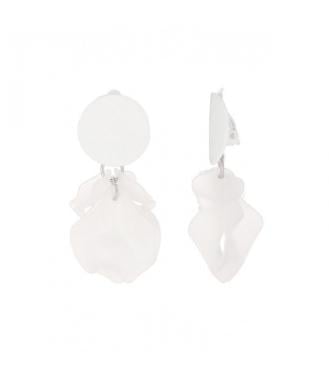 Oorclips wit met leuke hangertjes