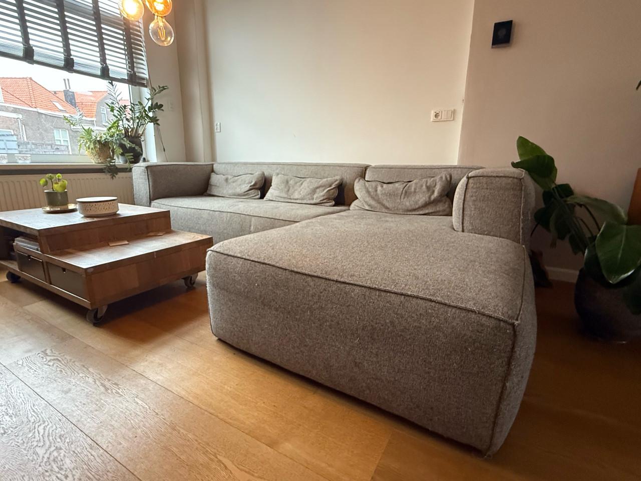 Stijlvolle woood hoekbank