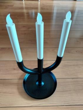 Kaarsen kandelaar drie arm met kaarsen
