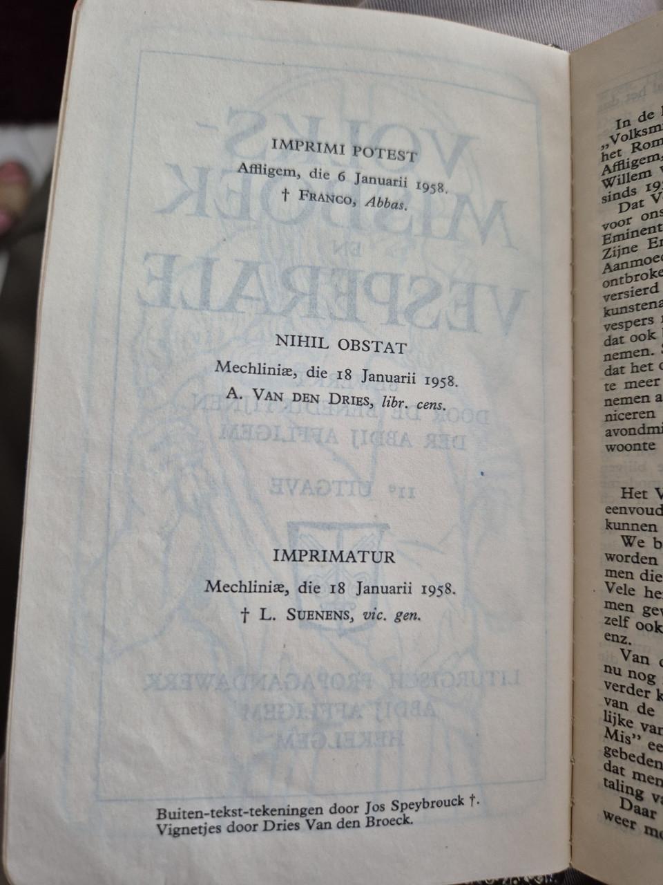 Volksmisboek en vesperale