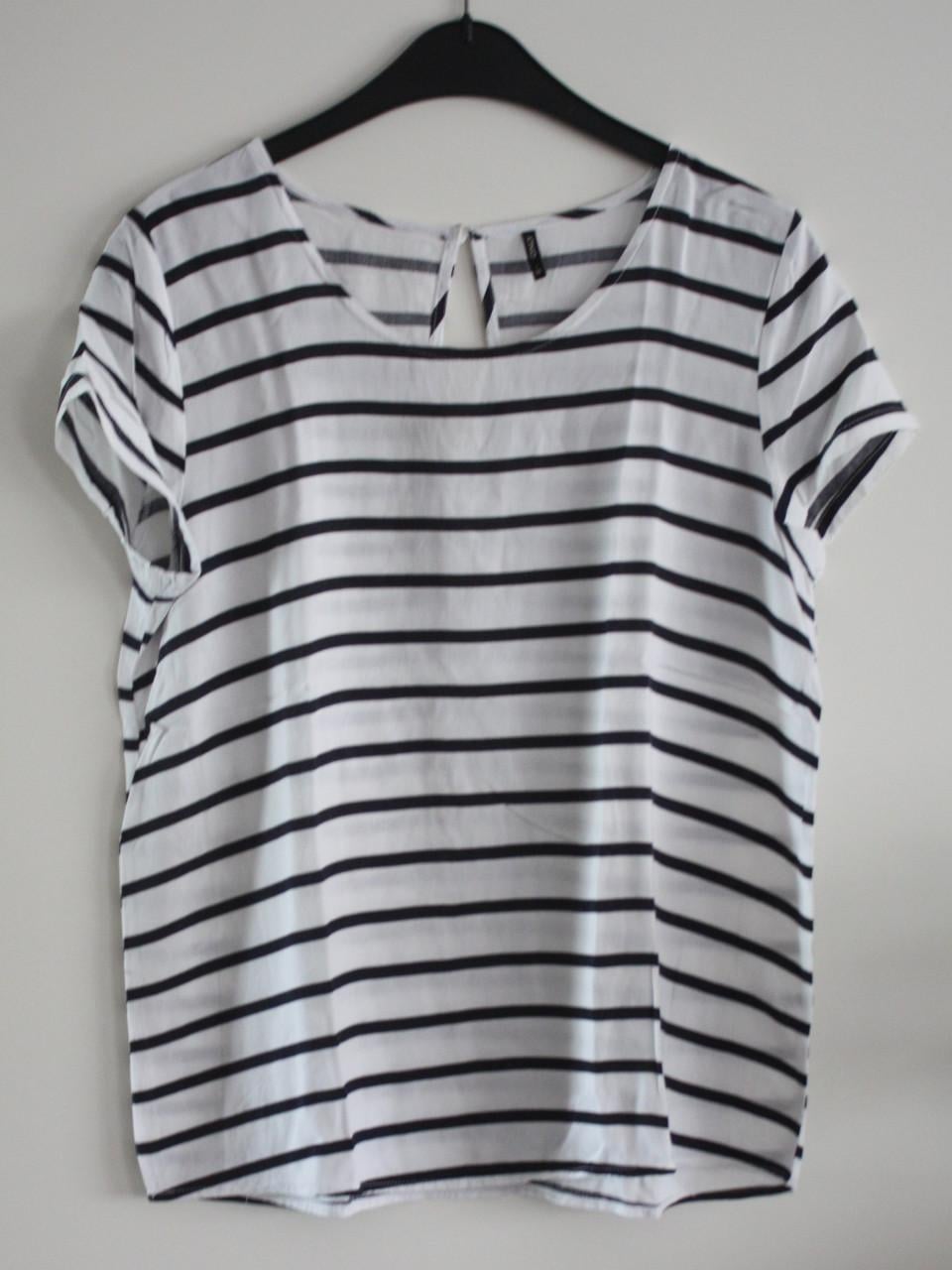 Wit zwart gestreept shirt maat 36