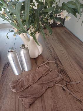 Prénatal aluminium kruik 2x + 2x Prénatal kruikenzak — €10