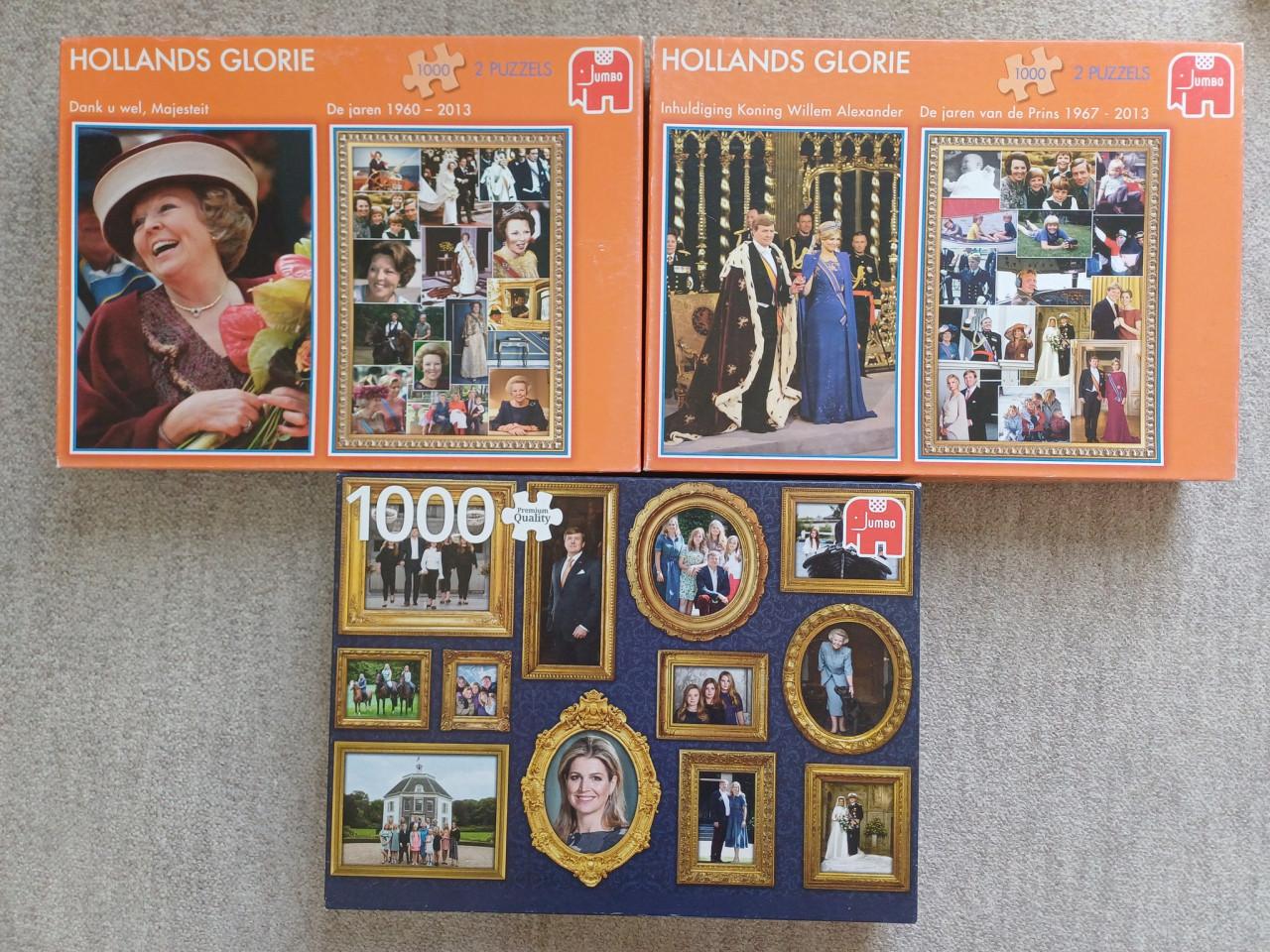 3x  Jumbo puzzels van het Koninklijk huis