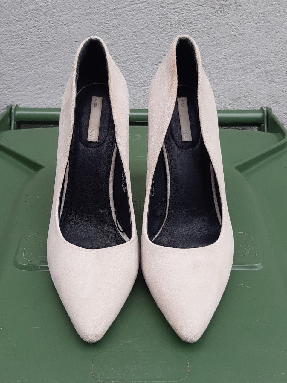Pumps crème suède, maat 38