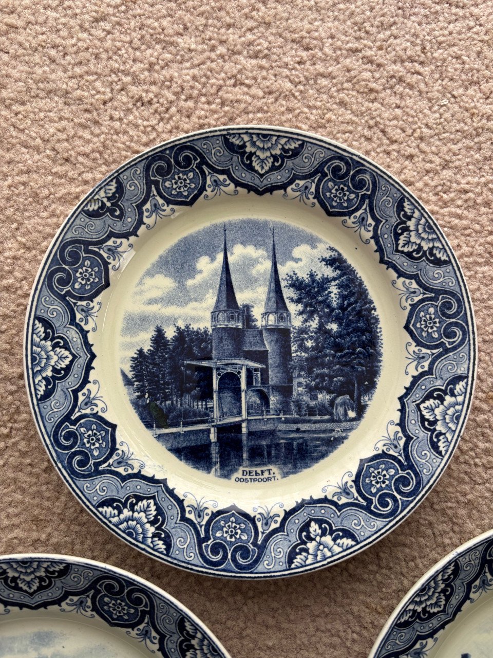 3 Delftsblauwe borden om op te hangen
