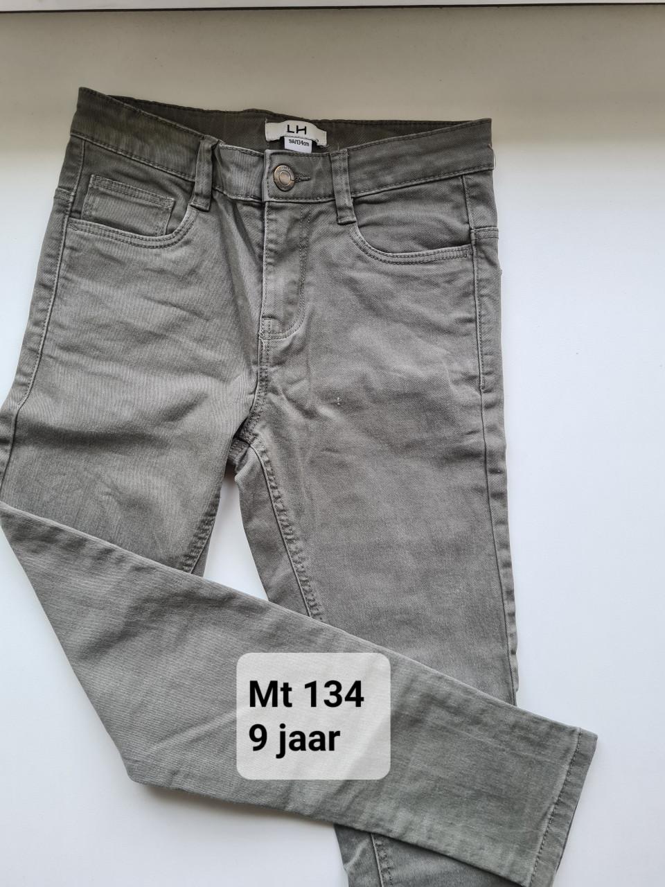 Kaki groene spijkerbroek van L H Maat 134 / 9 jaar