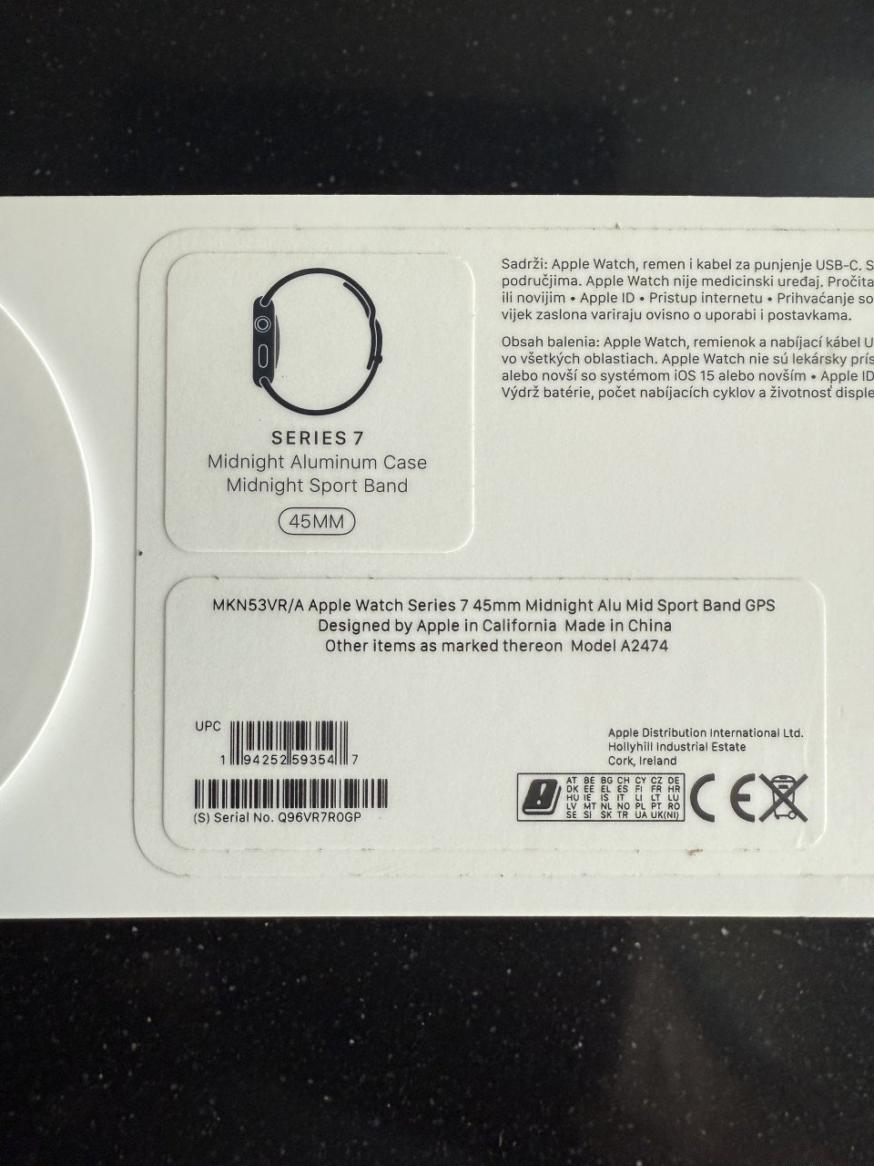 Apple Watch Series 7 45mm midnight alu