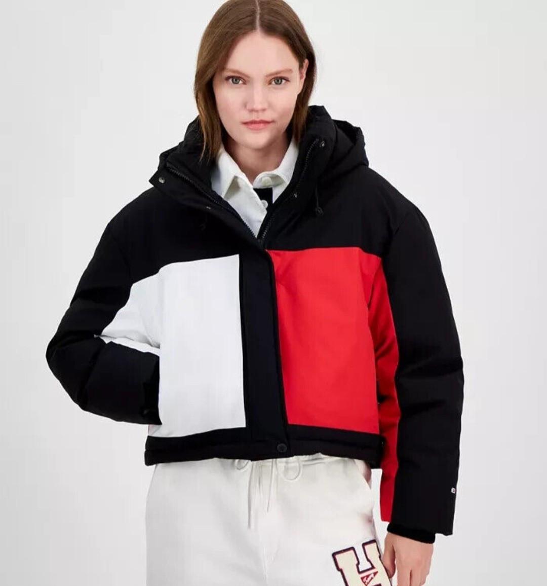 Gloednieuwe Tommy Hilfiger cropped puffer jas