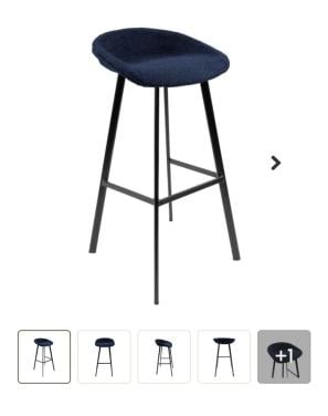 3 barkrukken donker blauw