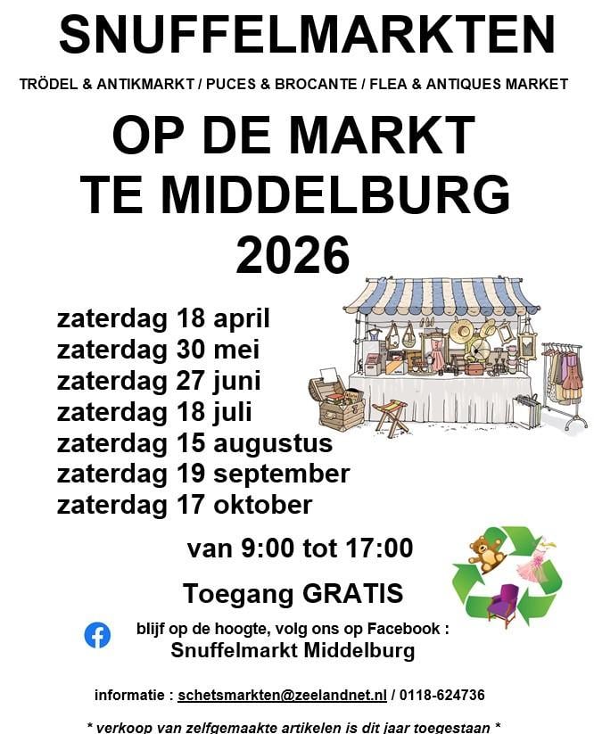 SNUFFELMARKT OP DE MARKT TE MIDDELBURG 2026