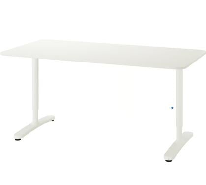 Ikea elektrisch bureau, wit, 160 x 80 cm