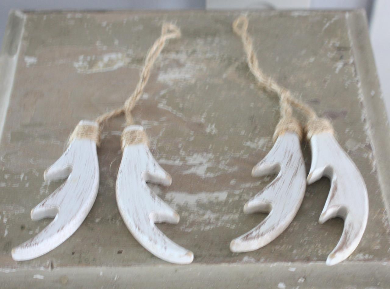 Set van 2 witte elandhangers