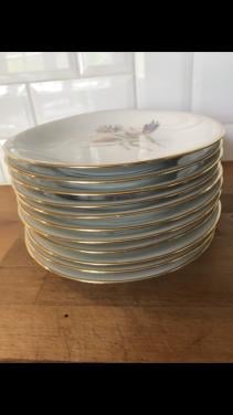 11 Franse gebakbordjes van Limoges