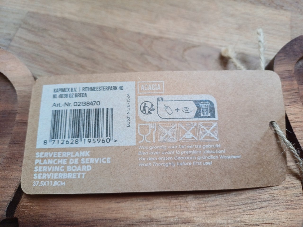 NIEUW: GUSTA acacia SERVEERPLANK en acacia KAASMESJES