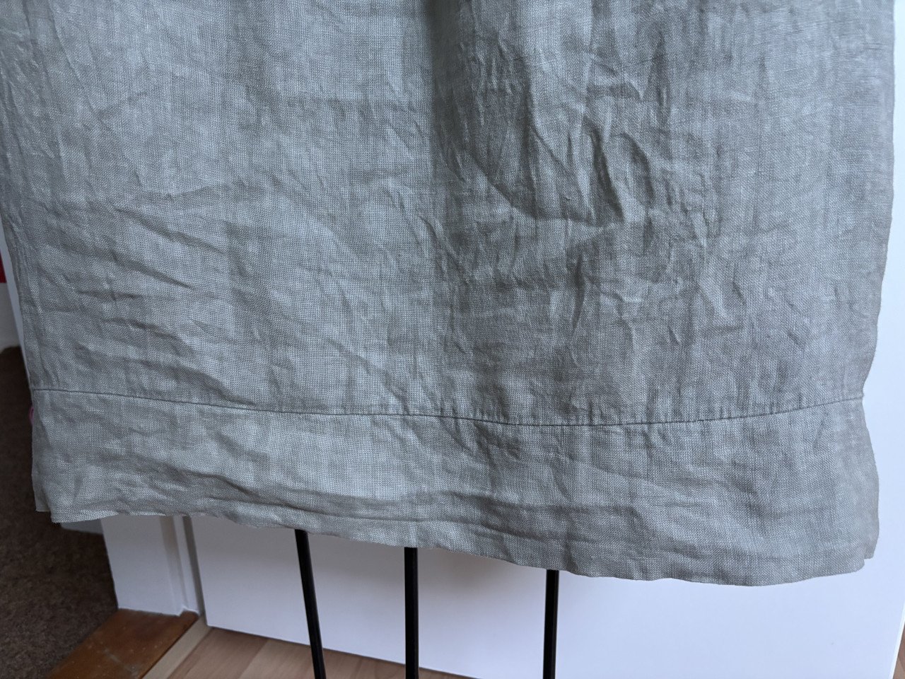 Linnen jurk,zacht groen.one size