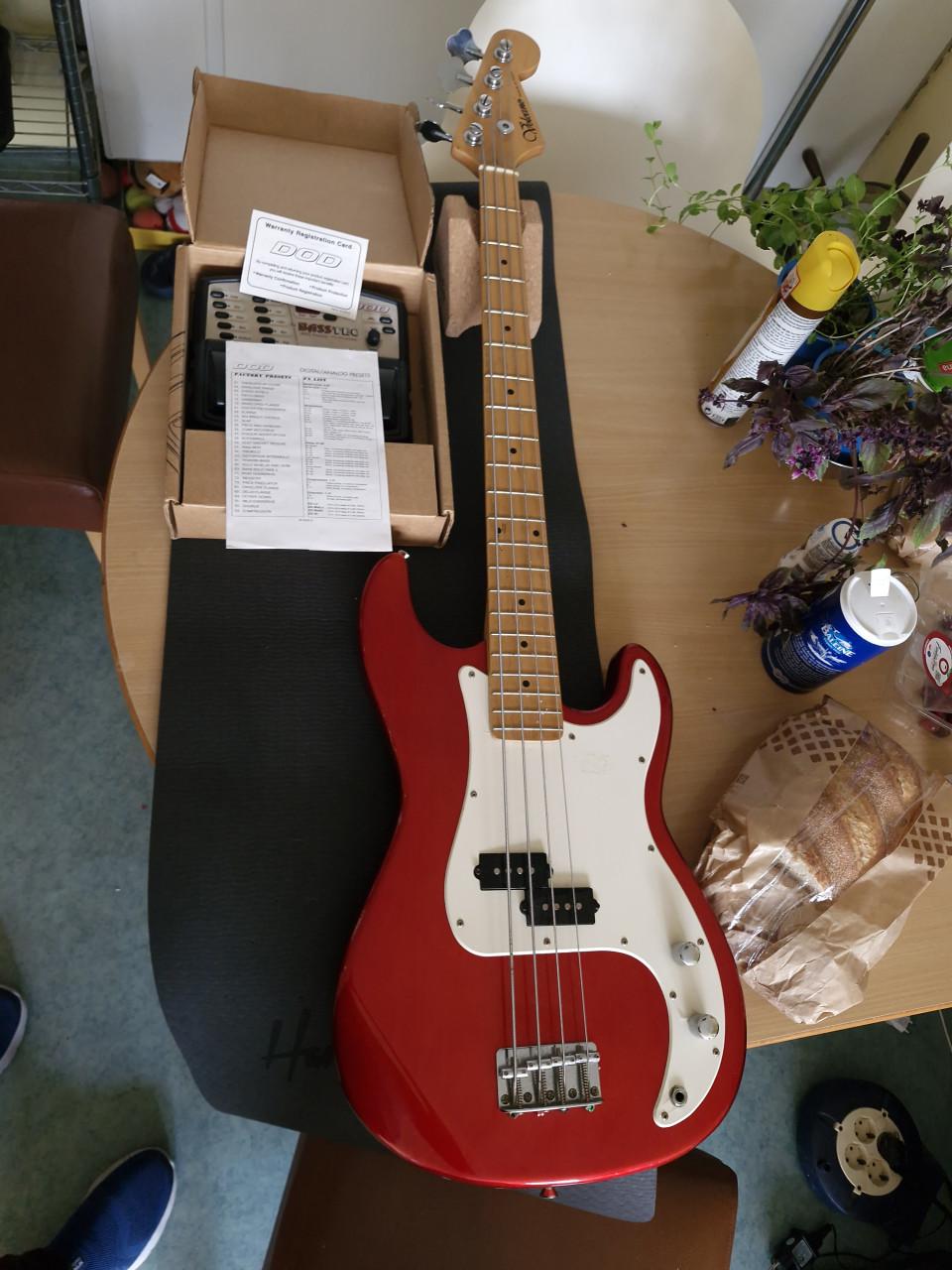 BASS GUITAR  met DOD Basstec multieffect