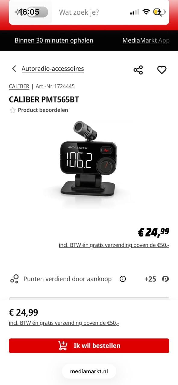 Audio transmitter CALIBER PMT565BT