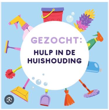 Huishoudelijk hulp gezocht