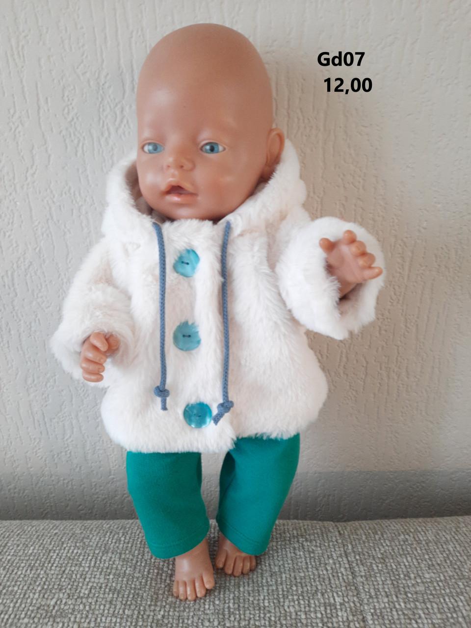 Poppenkleertjes baby born. Jasje teddy stof . Opbrengst KiKa.