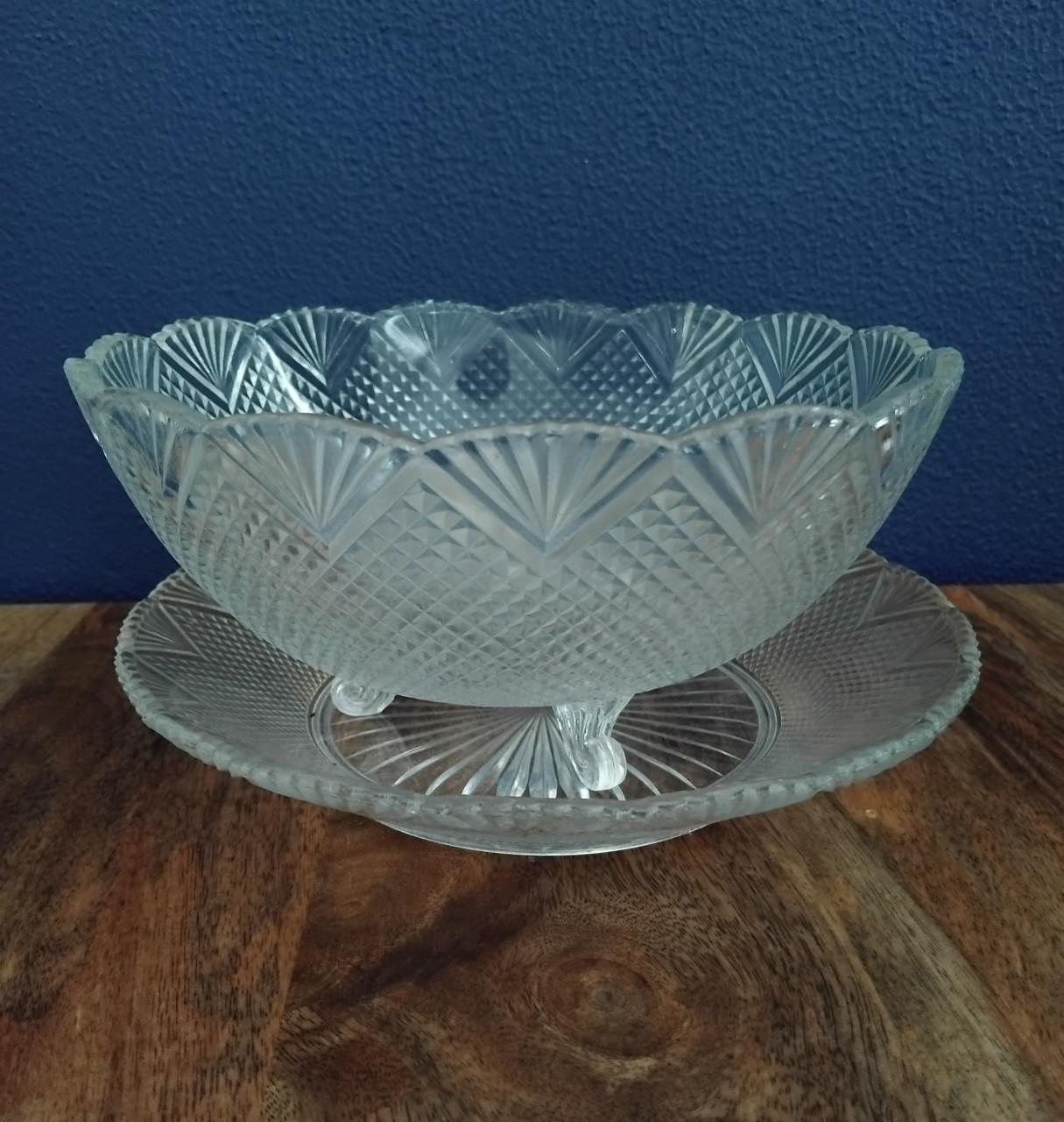 VERKOCHT! Antiek Fruittest / Waaierglas