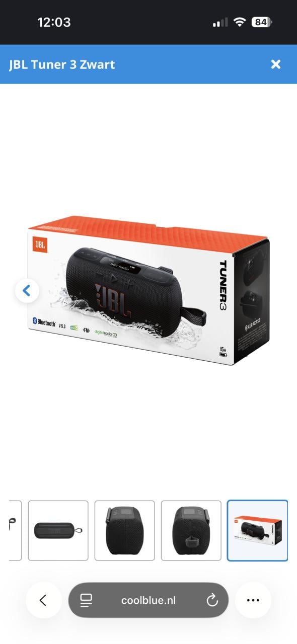 JBL Tuner 3 zwart