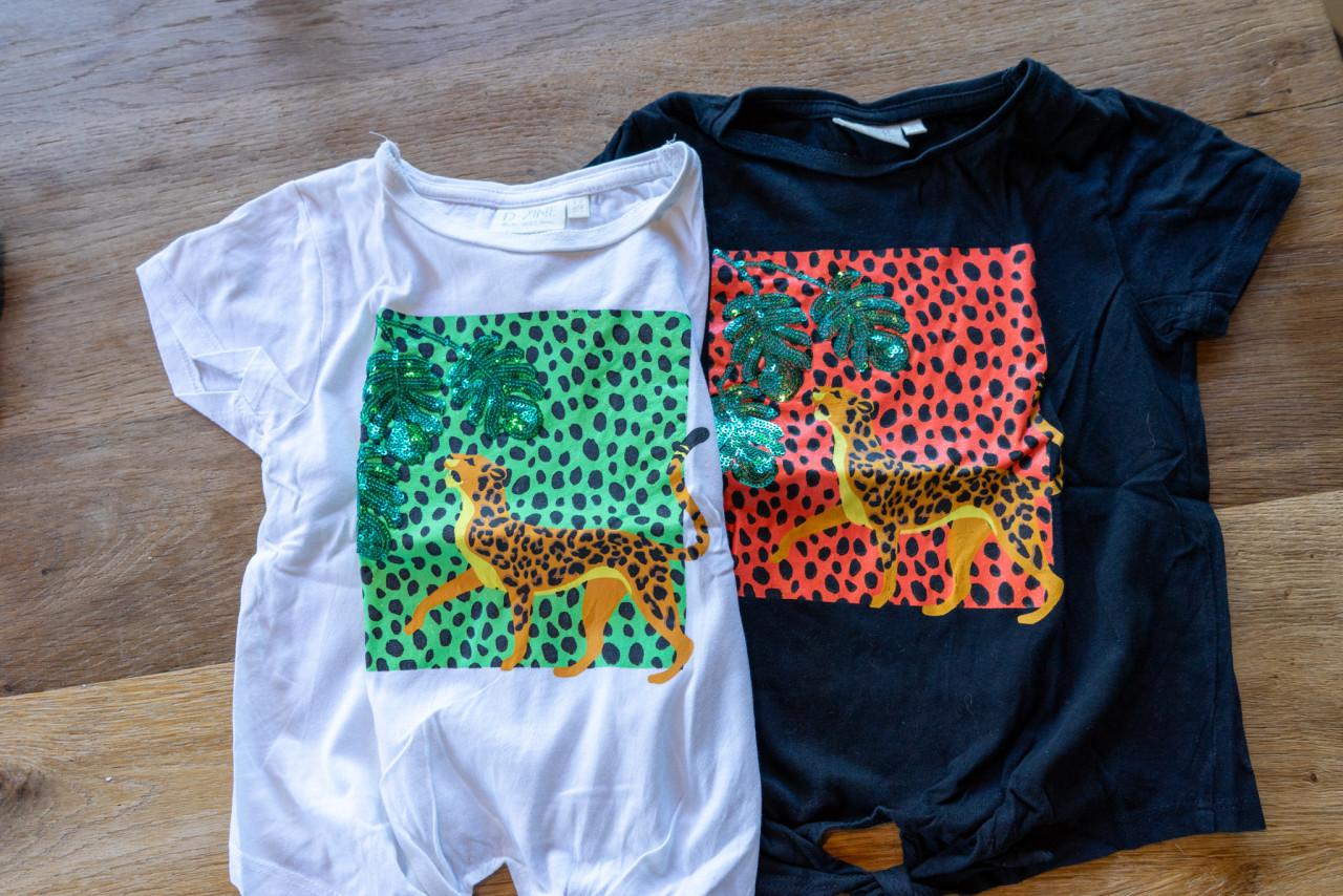 Set van 2 shirts van D-zine, maat 128-134