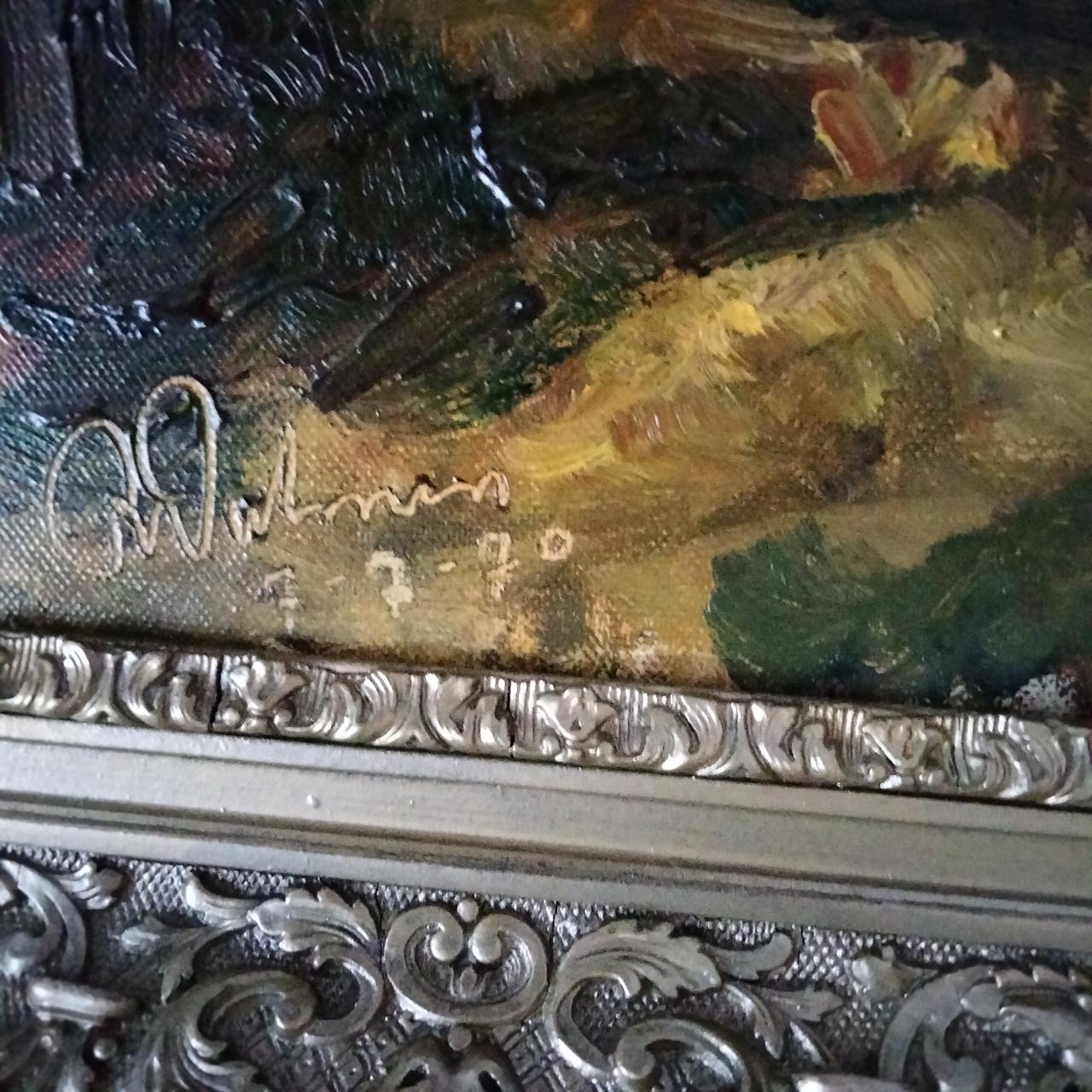 SCHILDERIJ VAN EEN BOERDERIJ.