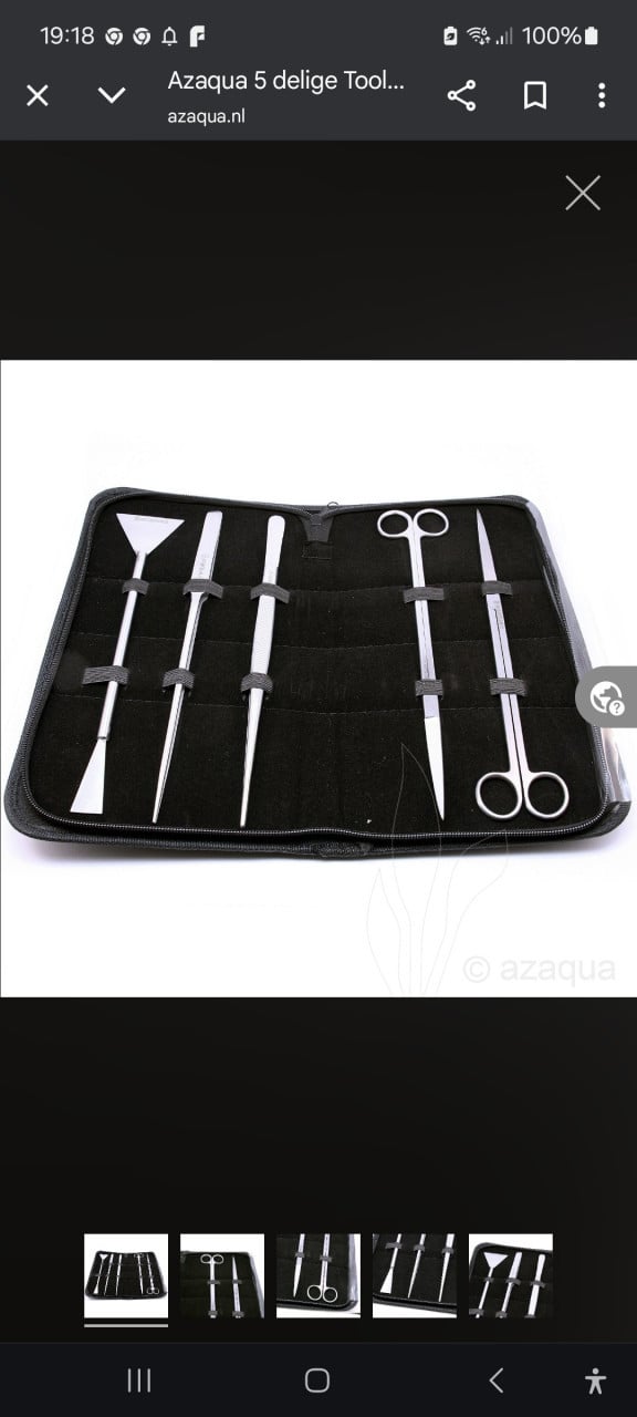 Professionele 5 delige Aquascape Layout en onderhoud Tool-set in luxe etui.