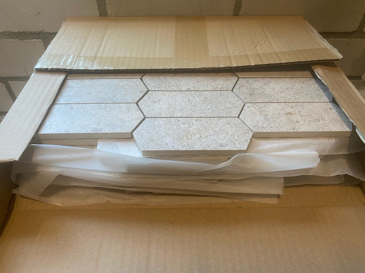 NIEUW Hexagon wandtegels Villeroy en Boch Bourgogna Decor Beige