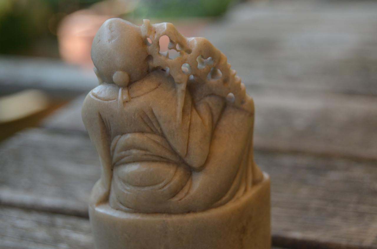Chinees spekstenen (soapstone) zegel, Shou Xing