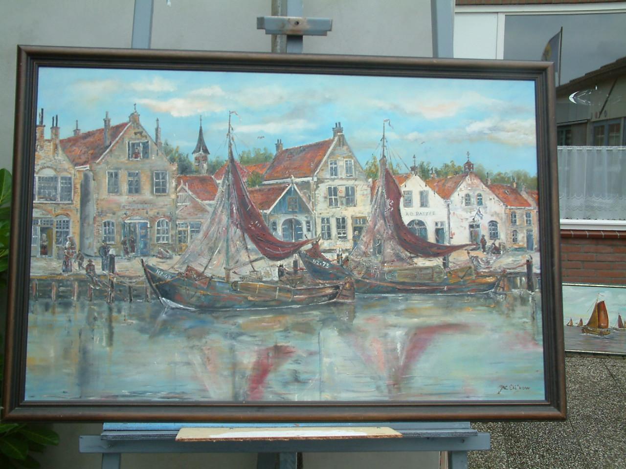 Oude visserij op de zeil