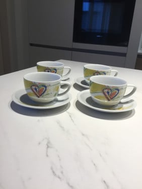 Rosenthal Epoque Carla Manco  kop en schotel 4 stuks
