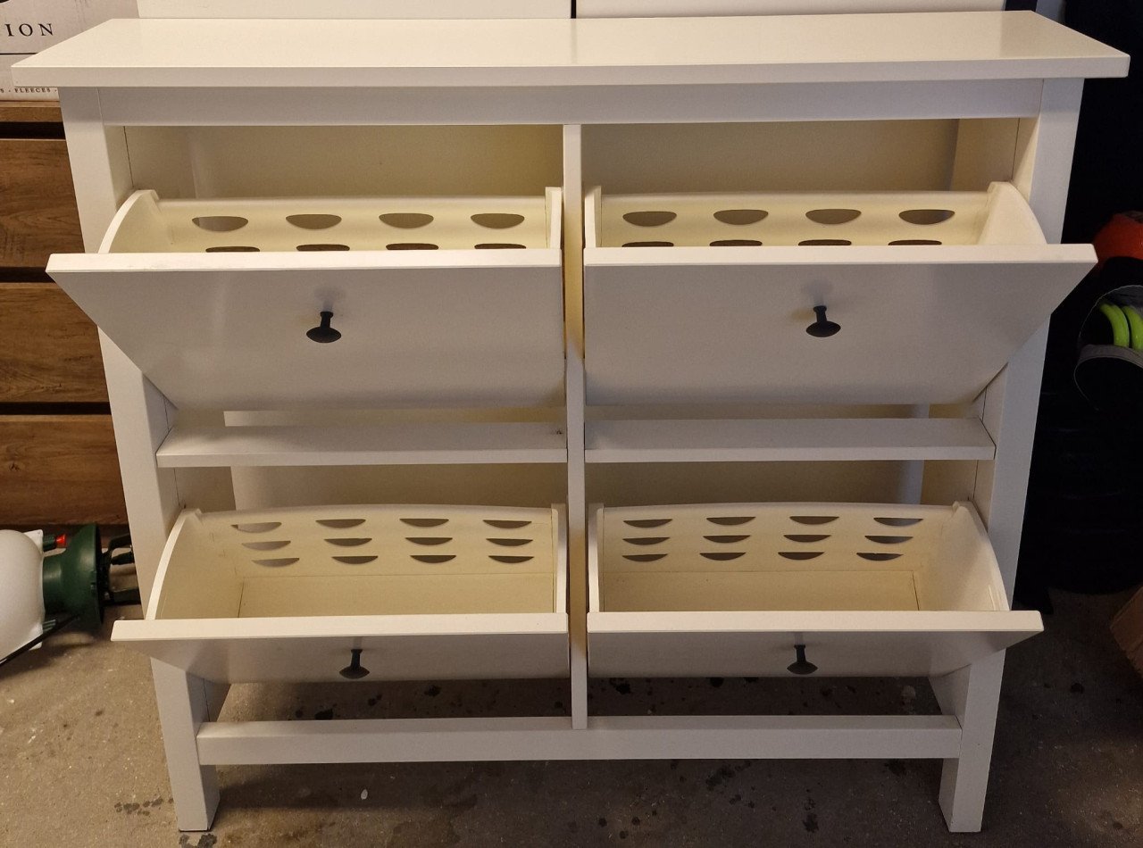 Schoenenkast wit 4 vakken