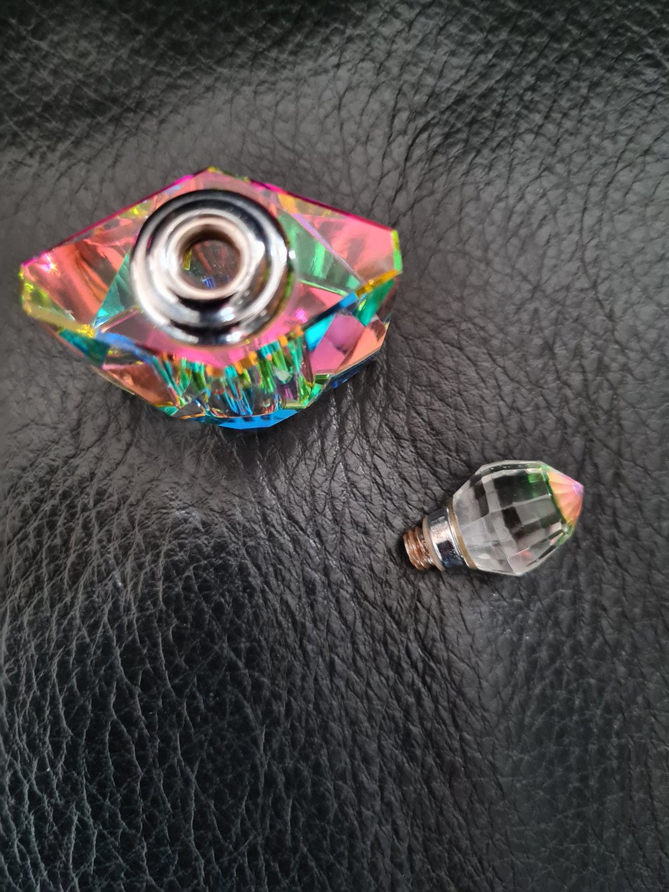 Beautiful Diamond Shaped Glass Perfume Bottle by Vanmark