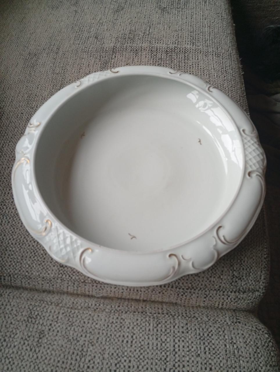 Oude Porseleinen Schaal 34 x 6 cm