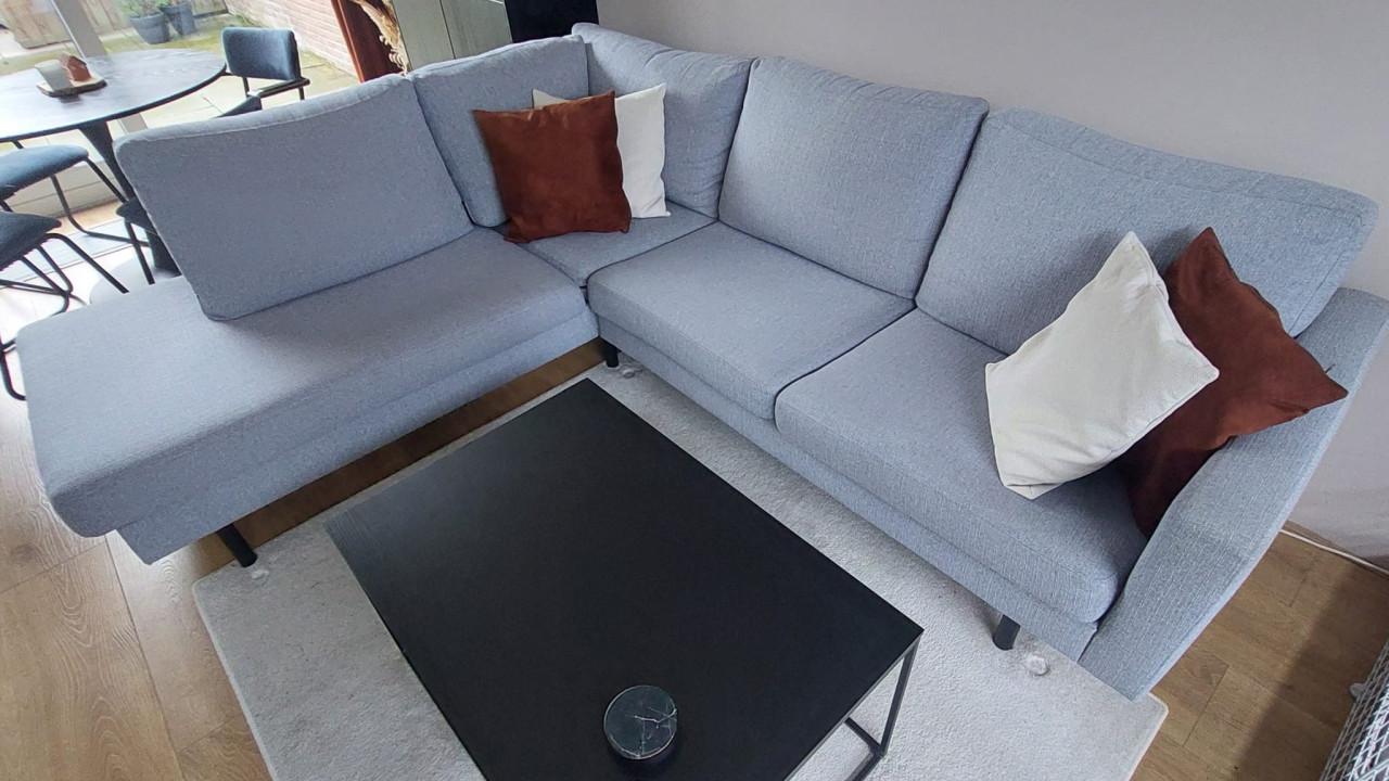 Collin Hoekbank Lichtblauw/grijs